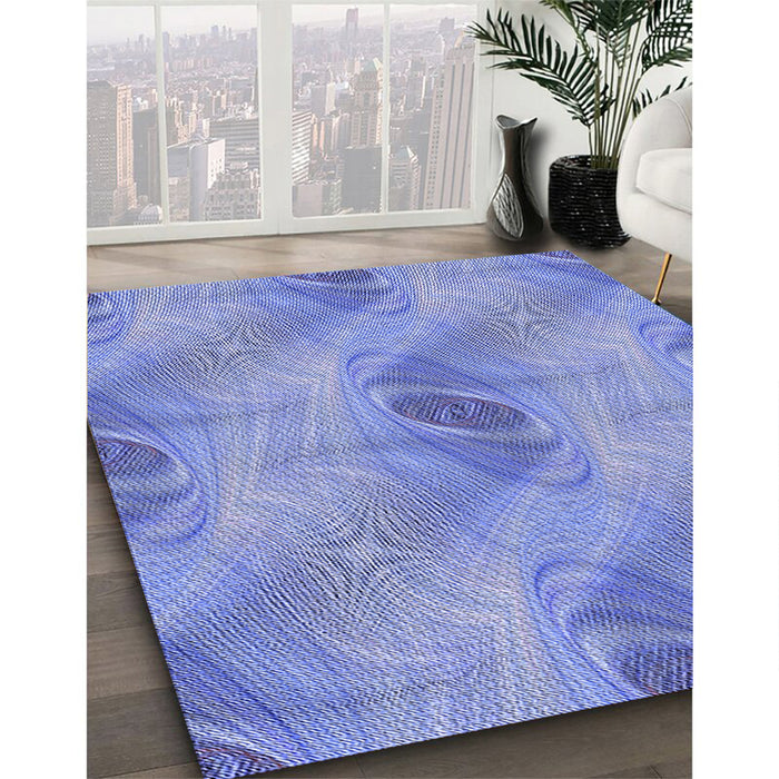 Machine Washable Transitional Denim Blue Rug in a Family Room, wshpat1091blu