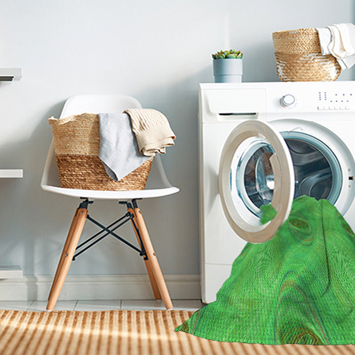 Machine Washable Transitional Neon Green Rug in a Washing Machine, wshpat1091grn