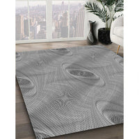 Patterned Dark Gray Rug, pat1091gry