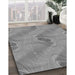 Machine Washable Transitional Dark Gray Rug in a Family Room, wshpat1091gry