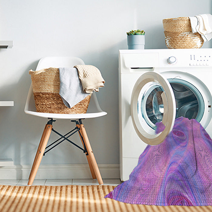 Machine Washable Transitional Bright Lilac Purple Rug in a Washing Machine, wshpat1091pur