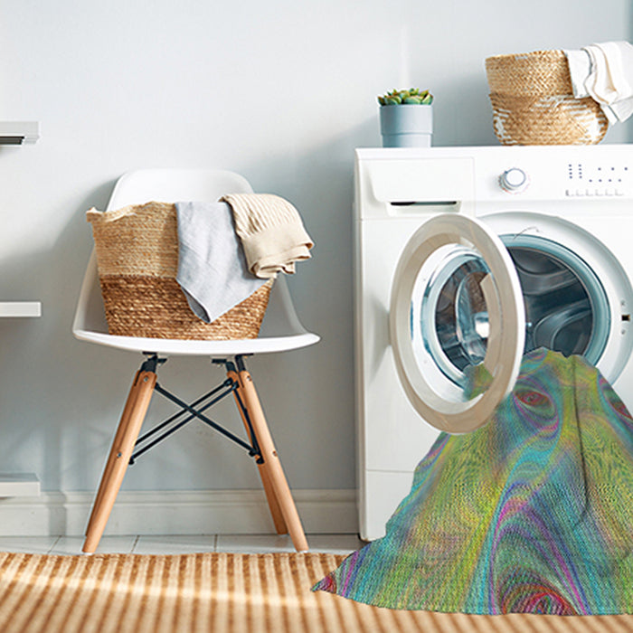 Machine Washable Transitional Light Green Rug in a Washing Machine, wshpat1091