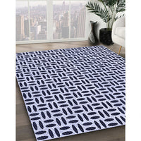 Patterned Blue Rug, pat1092blu