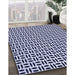 Machine Washable Transitional Blue Rug in a Family Room, wshpat1092blu