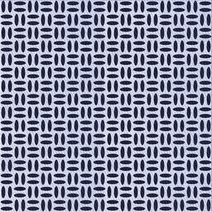 Round Patterned Blue Rug, pat1092blu