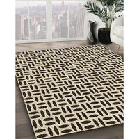 Patterned Golden Blonde Gold Rug, pat1092brn