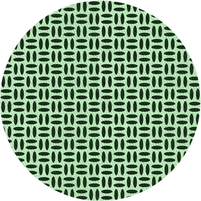 Square Patterned Dark Forest Green Rug, pat1092grn