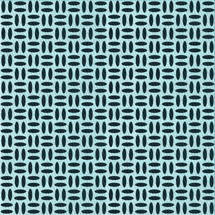 Round Patterned Deep-Sea Blue Rug, pat1092lblu