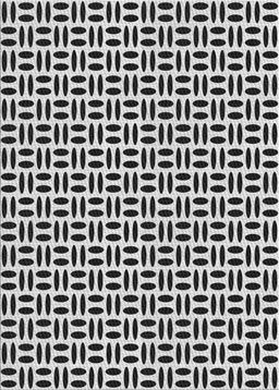 Patterned Platinum Gray Novelty Rug, pat1092