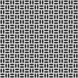 Square Patterned Platinum Gray Novelty Rug, pat1092