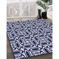 Patterned Midnight Blue Rug, pat1093blu