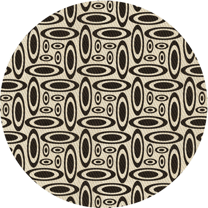 Square Patterned Deep Peach Orange Rug, pat1093brn