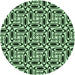 Square Machine Washable Transitional Light Green Rug in a Living Room, wshpat1093grn