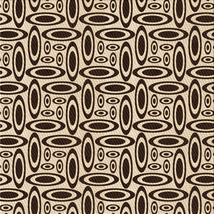 Round Patterned Red Rug, pat1093org