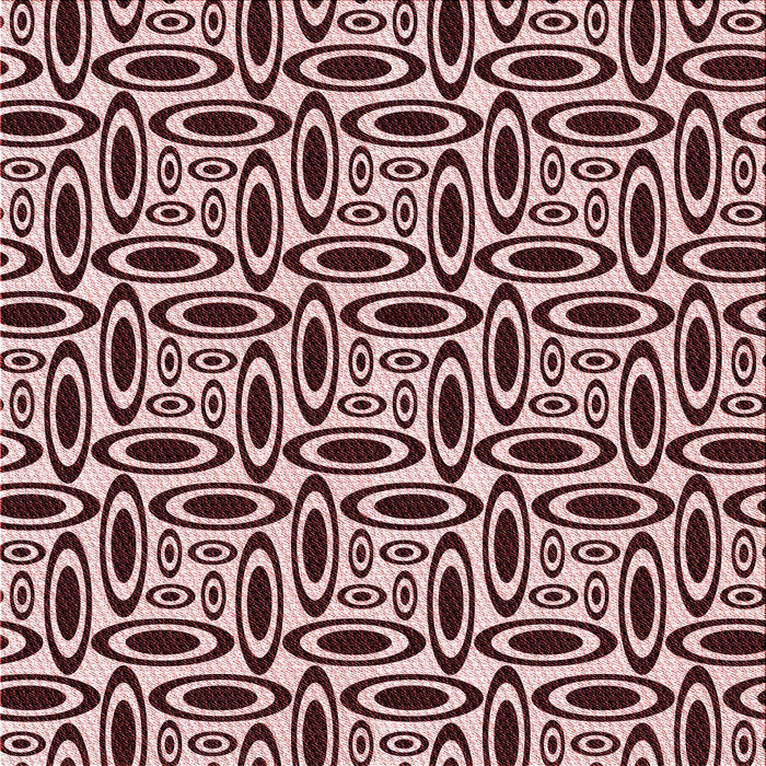 Round Patterned Deep Rose Pink Rug, pat1093rd