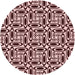 Square Machine Washable Transitional Deep Rose Pink Rug in a Living Room, wshpat1093rd