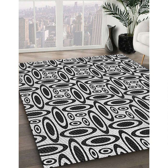Machine Washable Transitional Charcoal Black Rug in a Family Room, wshpat1093