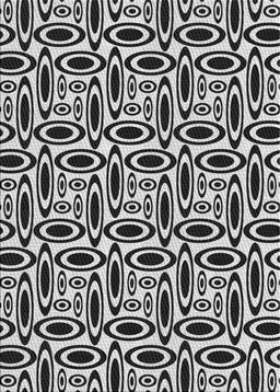 Patterned Charcoal Black Novelty Rug, pat1093