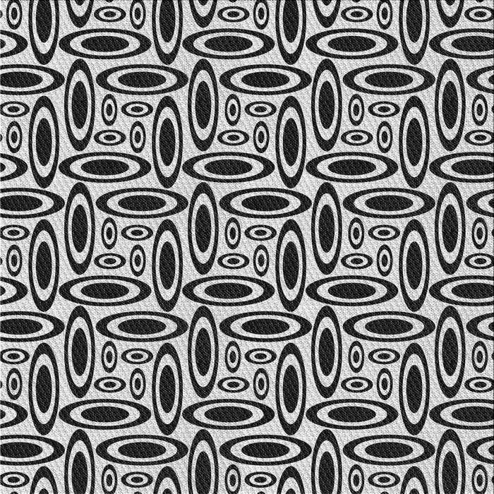 Square Patterned Charcoal Black Novelty Rug, pat1093