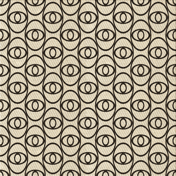 Round Patterned Coffee Brown Rug, pat1094brn