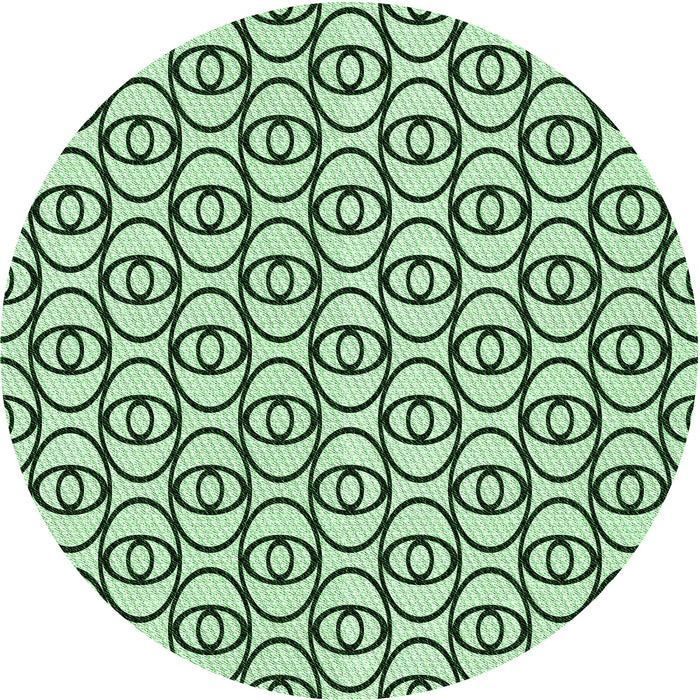 Square Patterned Mint Green Rug, pat1094grn