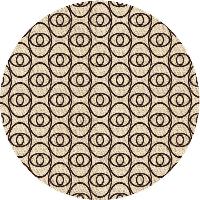 Square Patterned Golden Blonde Gold Rug, pat1094org