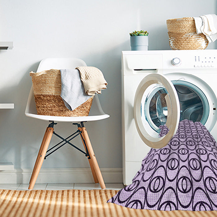 Machine Washable Transitional Purple Rug in a Washing Machine, wshpat1094pur