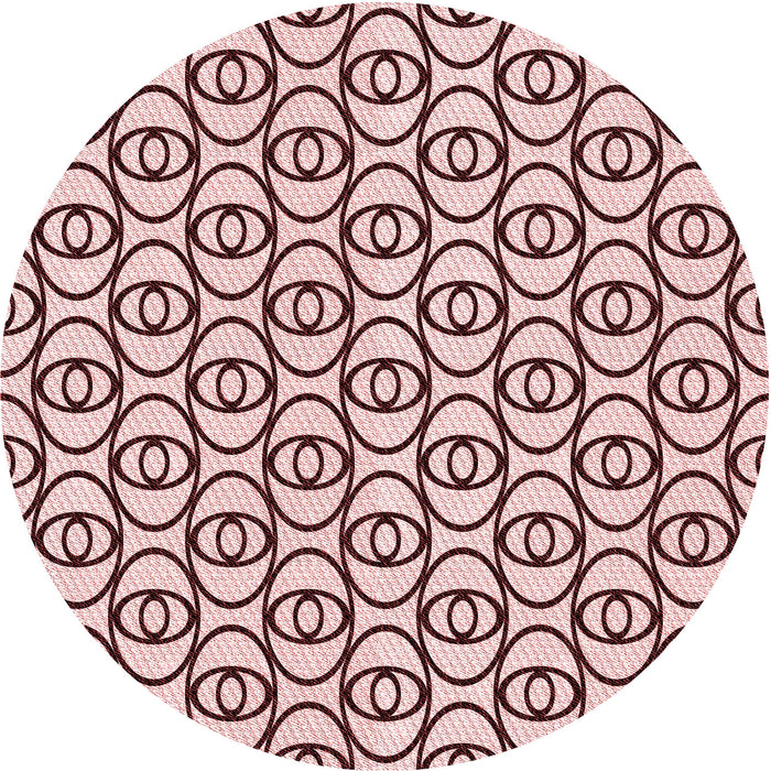 Square Patterned Brown Red Rug, pat1094rd