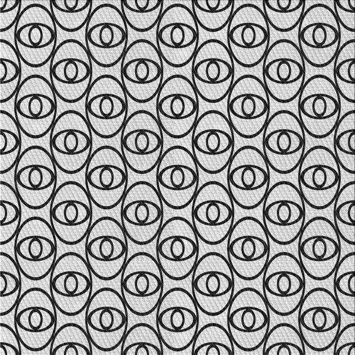 Square Patterned Platinum Gray Novelty Rug, pat1094