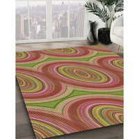 Patterned Red Rug, pat1095brn