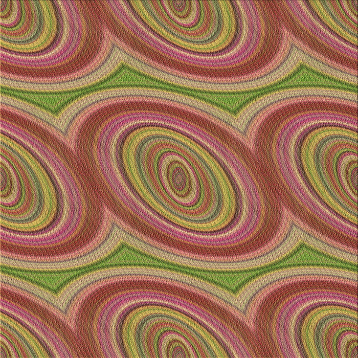 Round Patterned Red Rug, pat1095brn