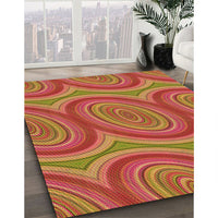 Patterned Orange Rug, pat1095org