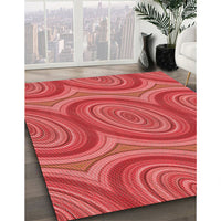 Patterned Red Rug, pat1095rd