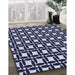 Machine Washable Transitional Night Blue Rug in a Family Room, wshpat1096blu