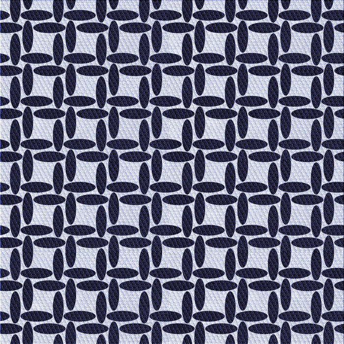 Round Patterned Night Blue Rug, pat1096blu