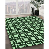 Patterned Pastel Green Rug, pat1096grn