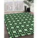 Machine Washable Transitional Pastel Green Rug in a Family Room, wshpat1096grn