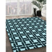 Machine Washable Transitional Tiffany Blue Rug in a Family Room, wshpat1096lblu