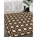 Machine Washable Transitional Black Brown Rug in a Family Room, wshpat1096org