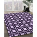 Machine Washable Transitional Bright Lilac Purple Rug in a Family Room, wshpat1096pur