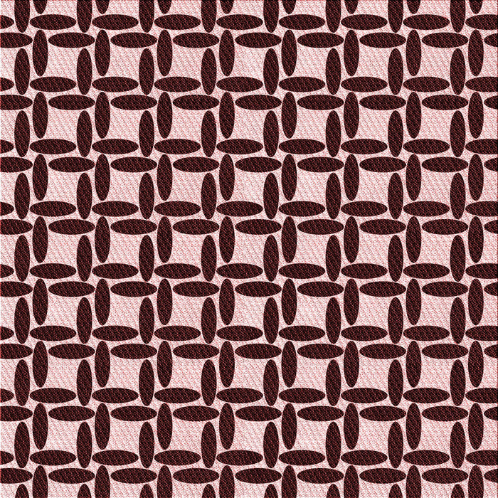 Round Patterned Pink Daisy Pink Rug, pat1096rd