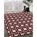 Machine Washable Transitional Pink Daisy Pink Rug in a Family Room, wshpat1096rd