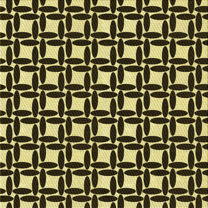 Round Patterned Metallic Gold Rug, pat1096yw