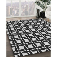 Patterned Silver Gray Novelty Rug, pat1096