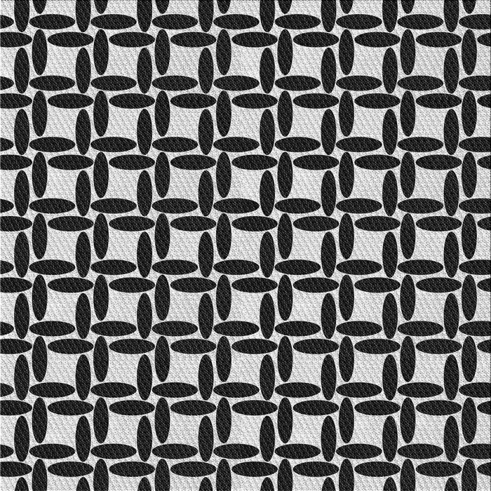 Square Patterned Silver Gray Novelty Rug, pat1096