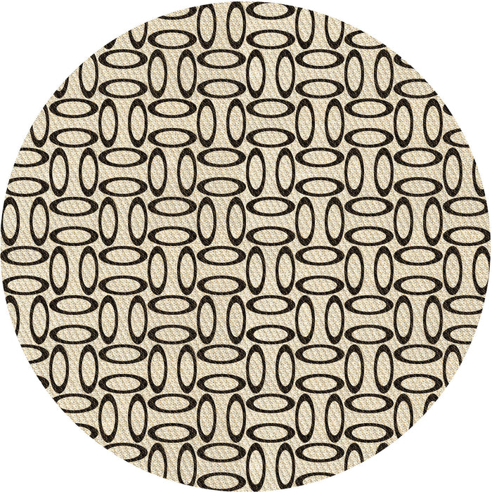 Square Patterned Vanilla Gold Rug, pat1097brn