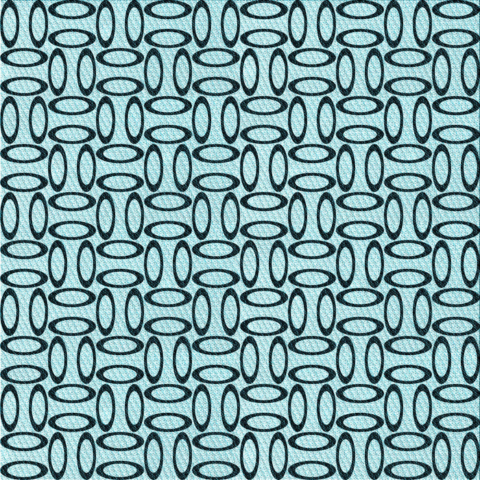 Round Patterned Electric Blue Rug, pat1097lblu