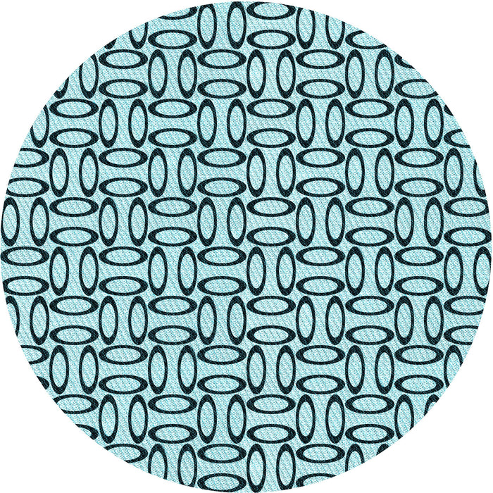 Square Patterned Electric Blue Rug, pat1097lblu