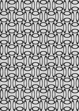 Patterned Platinum Gray Novelty Rug, pat1097