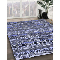 Patterned Blue Rug, pat1098blu